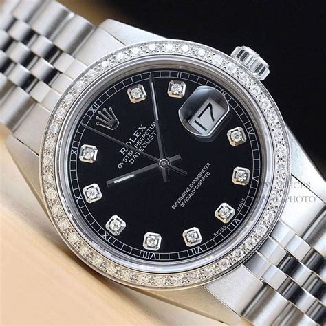 rolex datejust black face roman|rolex oyster perpetual date black.